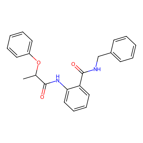 N-benzyl-2-(2-phenoxypropanoylamino)benzamide structure