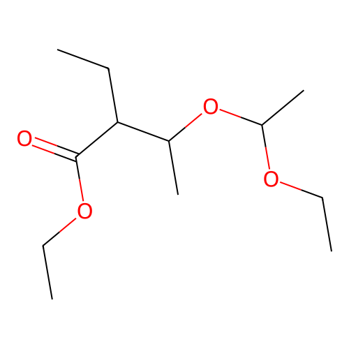 Ethyl 3-(1-ethoxyethoxy)-2-ethylbutanoate structure