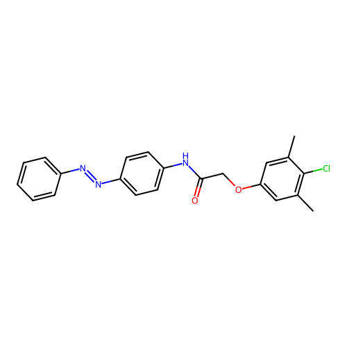 Acetamide, 2-(4-chloro-3,5-dimethylphenoxy)-N-[4-(2-phenyldiazenyl)phenyl]- structure