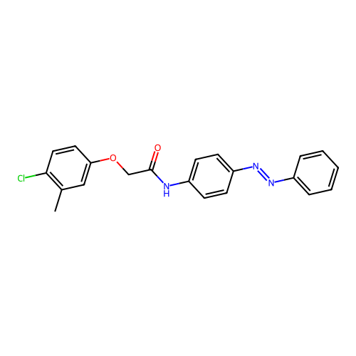 Acetamide, 2-(4-chloro-3-methylphenoxy)-N-[4-(2-phenyldiazenyl)phenyl]- structure