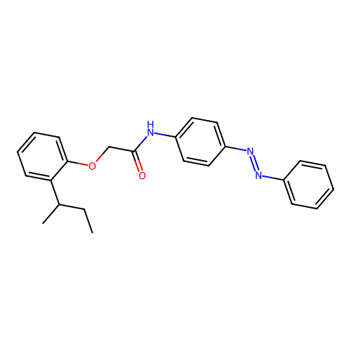 Acetamide, 2-[2-(1-methylpropyl)phenoxy]-N-[4-(2-phenyldiazenyl)phenyl]- structure