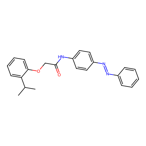 Acetamide, 2-[2-(1-methylethyl)phenoxy]-N-[4-(2-phenyldiazenyl)phenyl]- structure