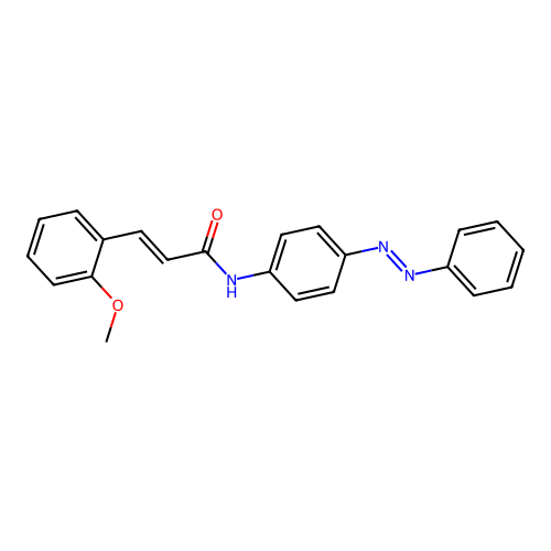 2-Propenamide, 3-(2-methoxyphenyl)-N-[4-(2-phenyldiazenyl)phenyl]- structure
