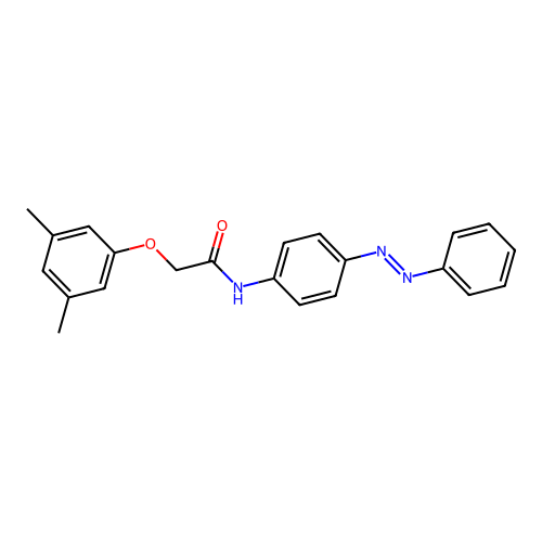Acetamide, 2-(3,5-dimethylphenoxy)-N-[4-(2-phenyldiazenyl)phenyl]- structure