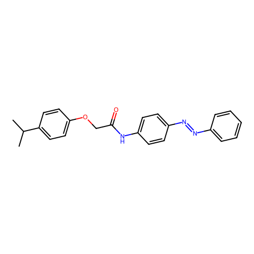 Acetamide, 2-[4-(1-methylethyl)phenoxy]-N-[4-(2-phenyldiazenyl)phenyl]- structure