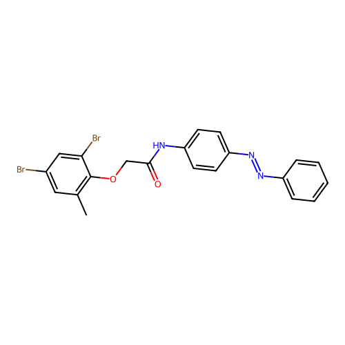 Acetamide, 2-(2,4-dibromo-6-methylphenoxy)-N-[4-(2-phenyldiazenyl)phenyl]- structure