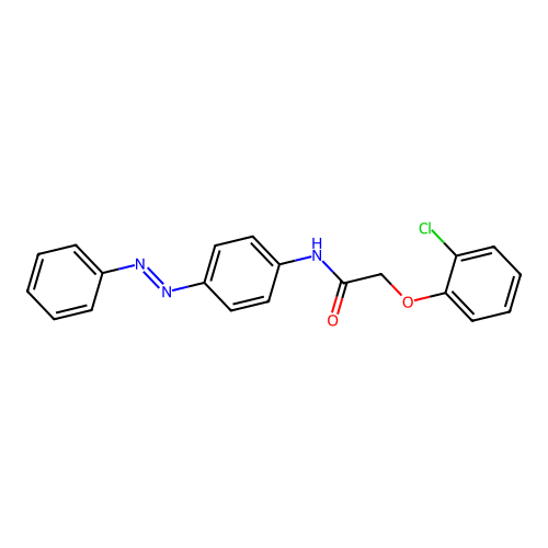 Acetamide, 2-(2-chlorophenoxy)-N-[4-(2-phenyldiazenyl)phenyl]- structure
