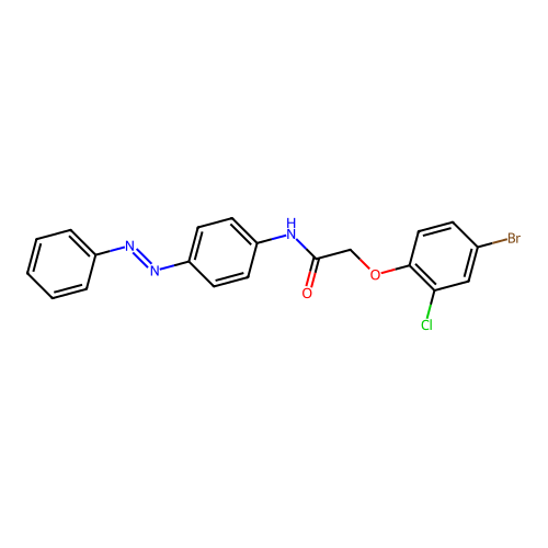 Acetamide, 2-(4-bromo-2-chlorophenoxy)-N-[4-(2-phenyldiazenyl)phenyl]- structure