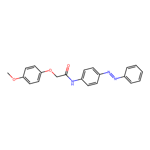 Acetamide, 2-(4-methoxyphenoxy)-N-[4-(2-phenyldiazenyl)phenyl]- structure