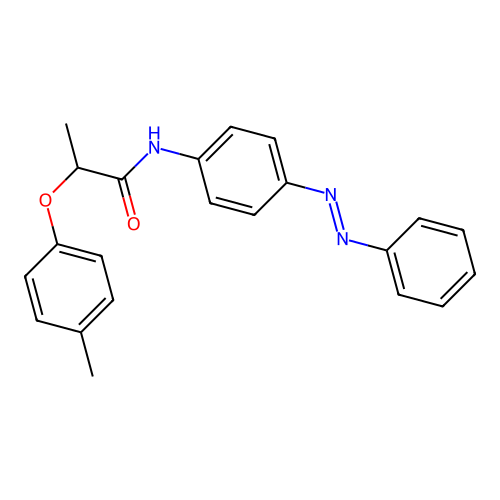 Propanamide, 2-(4-methylphenoxy)-N-[4-(2-phenyldiazenyl)phenyl]- structure