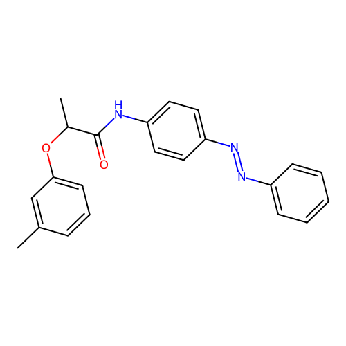 Propanamide, 2-(3-methylphenoxy)-N-[4-(2-phenyldiazenyl)phenyl]- structure