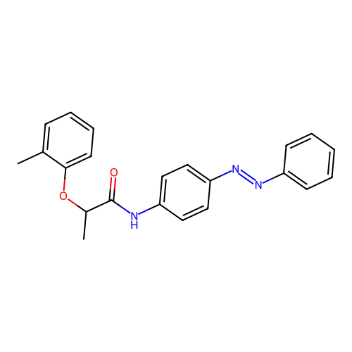 Propanamide, 2-(2-methylphenoxy)-N-[4-(2-phenyldiazenyl)phenyl]- structure