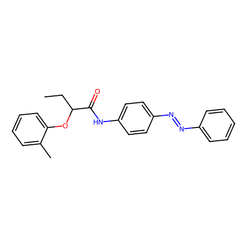 Butanamide, 2-(2-methylphenoxy)-N-[4-(2-phenyldiazenyl)phenyl]- structure