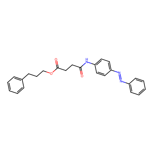 3-phenylpropyl 4-oxo-4-(4-phenyldiazenylanilino)butanoate structure