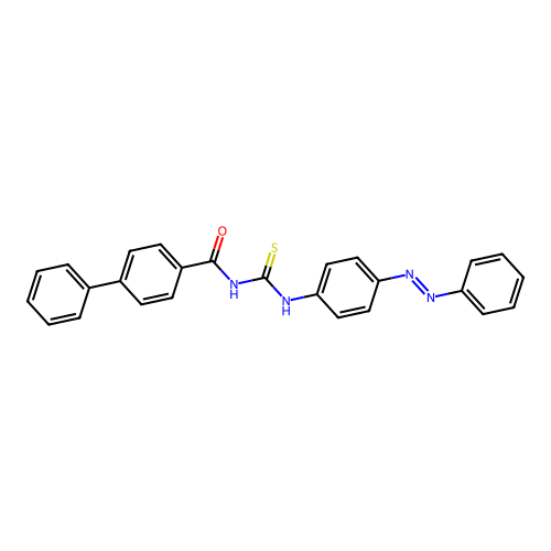4-phenyl-N-[(4-phenyldiazenylphenyl)carbamothioyl]benzamide structure