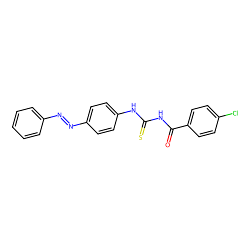 Benzamide, 4-chloro-N-[[[4-(2-phenyldiazenyl)phenyl]amino]thioxomethyl]- structure