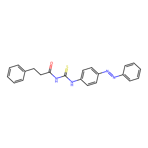 Benzenepropanamide, N-[[[4-(2-phenyldiazenyl)phenyl]amino]thioxomethyl]- structure