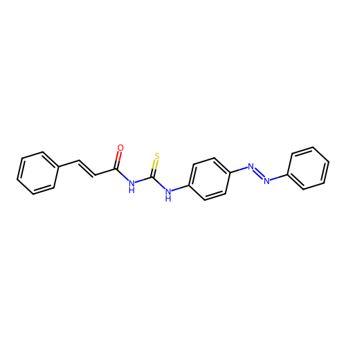 2-Propenamide, 3-phenyl-N-[[[4-(2-phenyldiazenyl)phenyl]amino]thioxomethyl]- structure