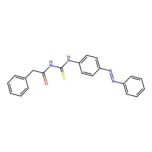 Benzeneacetamide, N-[[[4-(2-phenyldiazenyl)phenyl]amino]thioxomethyl]- structure
