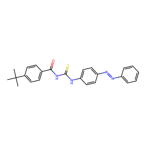 4-tert-butyl-N-[(4-phenyldiazenylphenyl)carbamothioyl]benzamide structure