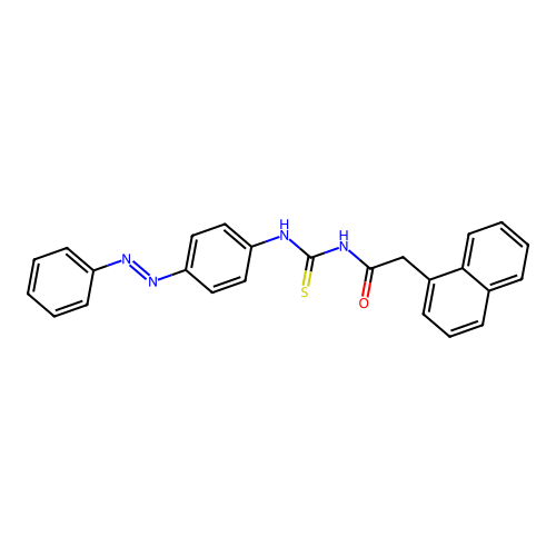 1-Naphthaleneacetamide, N-[[[4-(2-phenyldiazenyl)phenyl]amino]thioxomethyl]- structure