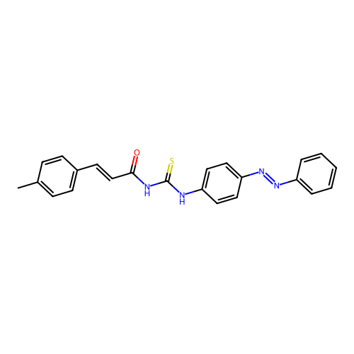 2-Propenamide, 3-(4-methylphenyl)-N-[[[4-(2-phenyldiazenyl)phenyl]amino]thioxomethyl]- structure