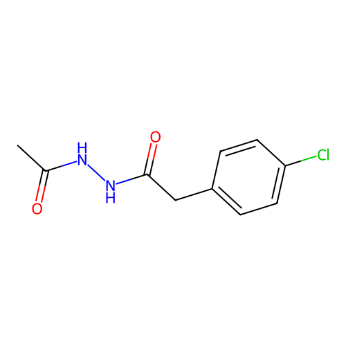 N'-acetyl-2-(4-chlorophenyl)acetohydrazide structure