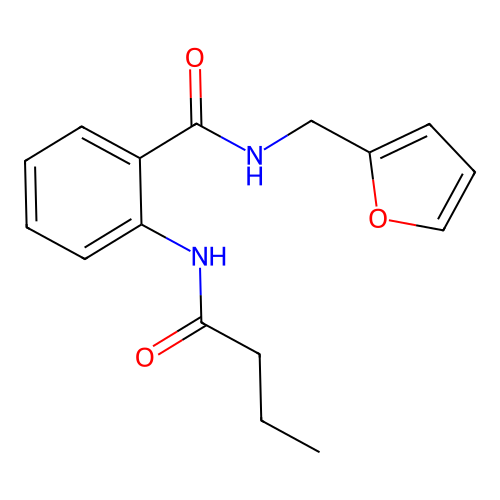 2-(butanoylamino)-N-(furan-2-ylmethyl)benzamide structure