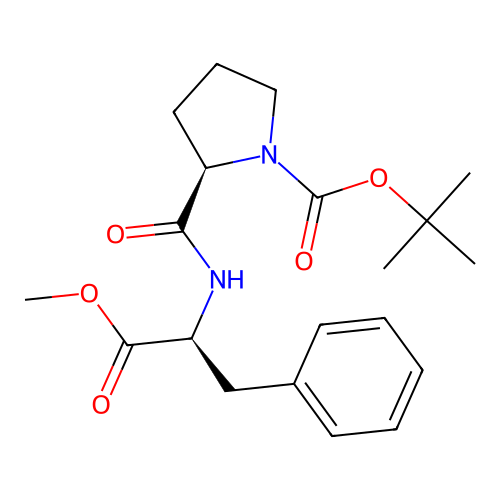 L-Phenylalanine, 1-[(1,1-dimethylethoxy)carbonyl]-D-prolyl-, methyl ester structure