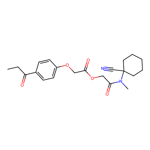 [2-[(1-Cyanocyclohexyl)-methylamino]-2-oxoethyl] 2-(4-propanoylphenoxy)acetate structure