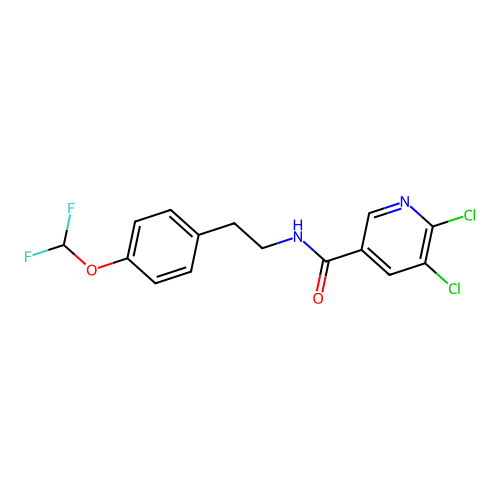 5,6-Dichloro-N-{2-[4-(difluoromethoxy)phenyl]ethyl}pyridine-3-carboxamide structure