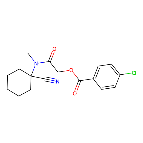 [(1-Cyanocyclohexyl)(methyl)carbamoyl]methyl 4-chlorobenzoate structure