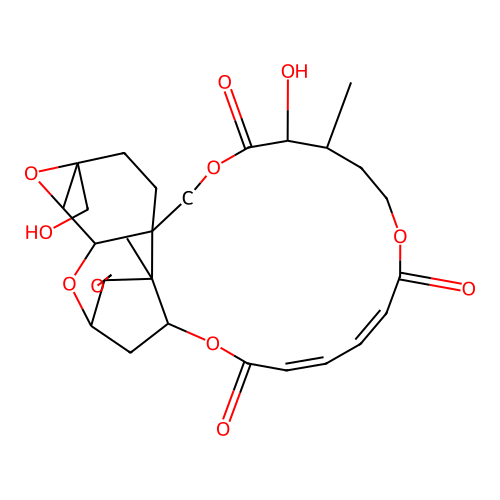 16-hydroxy-9beta,10beta-epoxyverrucarin A structure