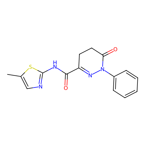 N-(5-methylthiazol-2-yl)-6-oxo-1-phenyl-1,4,5,6-tetrahydropyridazine-3-carboxamide structure