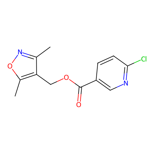 (Dimethyl-1,2-oxazol-4-yl)methyl 6-chloropyridine-3-carboxylate structure