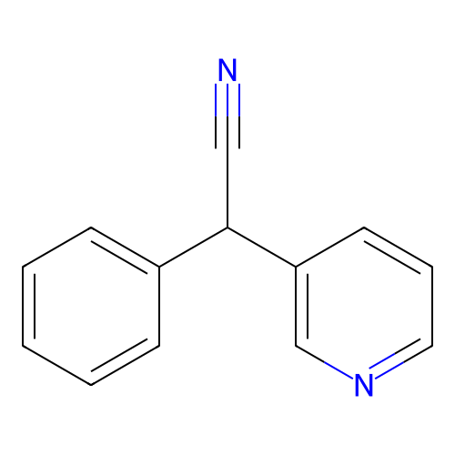 Phenyl(pyridin-3-yl)acetonitrile structure