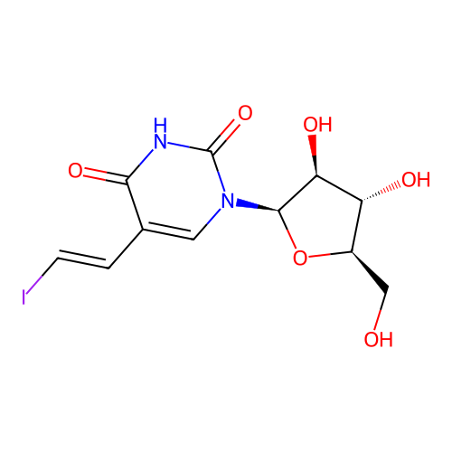 arabinofuranosyl-E-5-iodovinyluracil structure