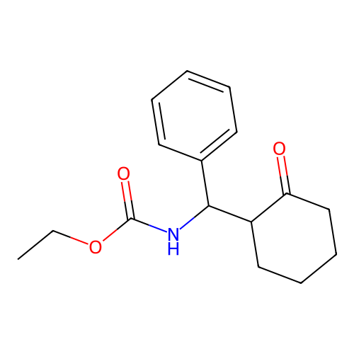 ethyl N-[(2-oxocyclohexyl)(phenyl)methyl]carbamate structure