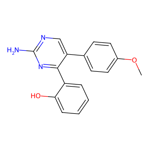 2-[2-Amino-5-(4-methoxyphenyl)pyrimidin-4-yl]phenol structure