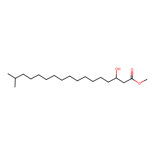 Methyl 3-hydroxy-16-methylheptadecanoate structure