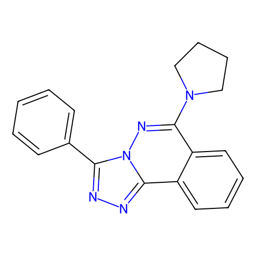 1,2,4-Triazolo(3,4-a)phthalazine, 3-phenyl-6-(1-pyrrolidinyl)- structure