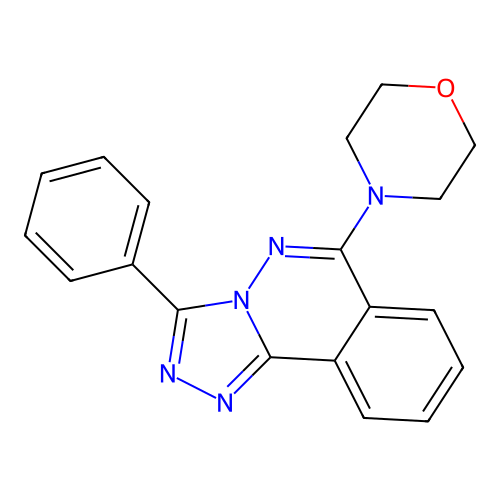 1,2,4-Triazolo(3,4-a)phthalazine, 6-(4-morpholinyl)-3-phenyl- structure