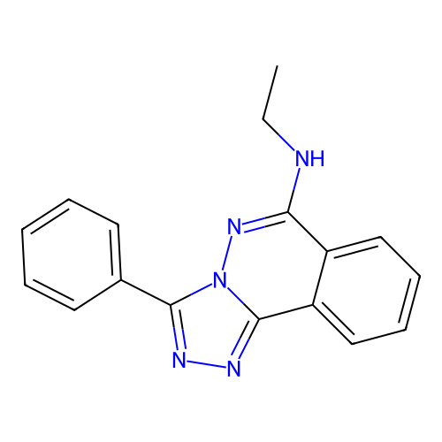1,2,4-Triazolo(3,4-a)phthalazin-6-amine, N-ethyl-3-phenyl- structure