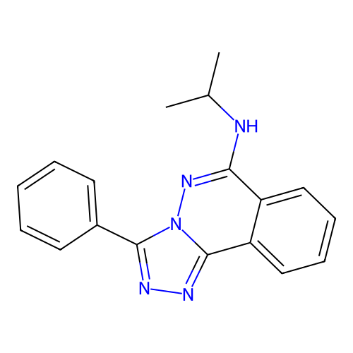 1,2,4-Triazolo(3,4-a)phthalazin-6-amine, N-(1-methylethyl)-3-phenyl- structure