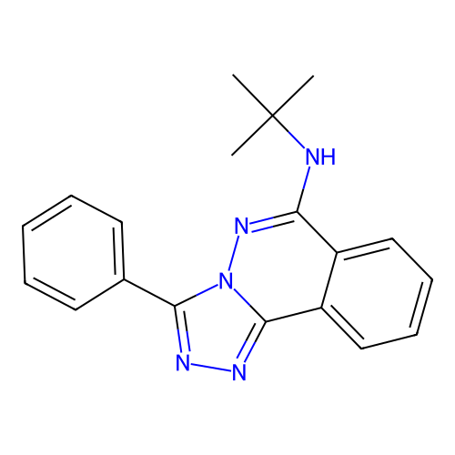1,2,4-Triazolo(3,4-a)phthalazin-6-amine, N-(1,1-dimethylethyl)-3-phenyl- structure