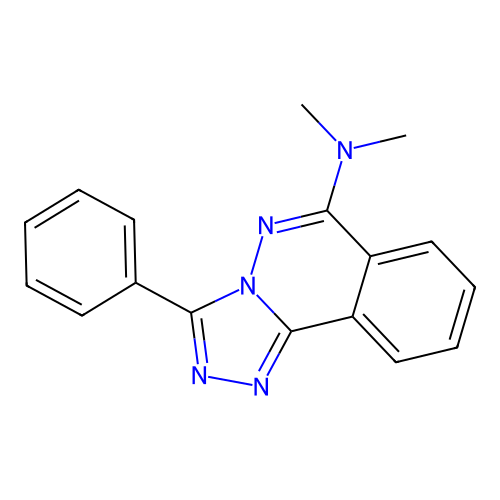 1,2,4-Triazolo(3,4-a)phthalazin-6-amine, N,N-dimethyl-3-phenyl- structure