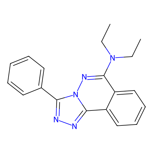 1,2,4-Triazolo(3,4-a)phthalazin-6-amine, N,N-diethyl-3-phenyl- structure