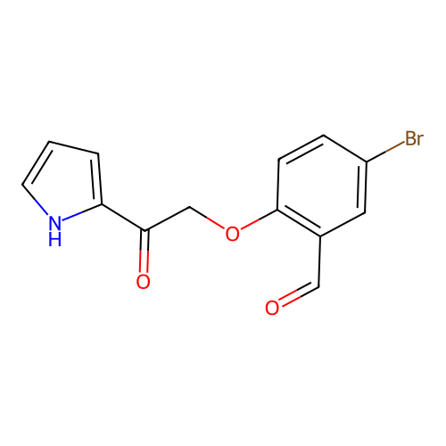 5-bromo-2-[2-oxo-2-(1H-pyrrol-2-yl)ethoxy]benzaldehyde structure