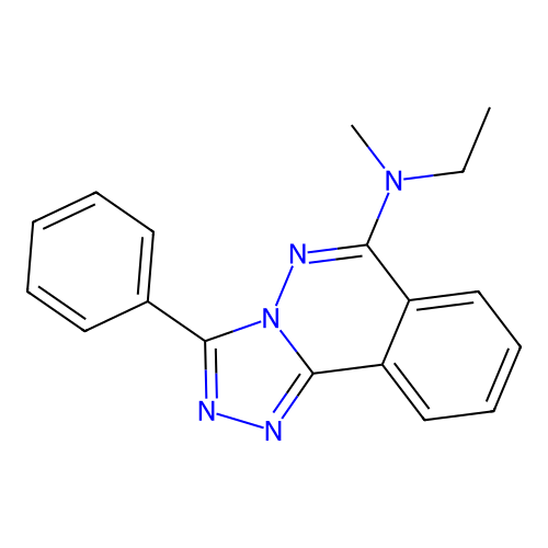 1,2,4-Triazolo(3,4-a)phthalazin-6-amine, N-ethyl-N-methyl-3-phenyl- structure