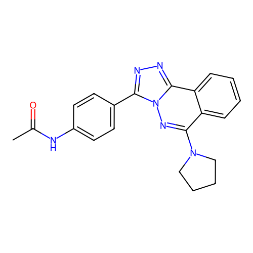 Acetamide, N-(4-(6-(1-pyrrolidinyl)-1,2,4-triazolo(3,4-a)phthalazin-3-yl)phenyl)- structure